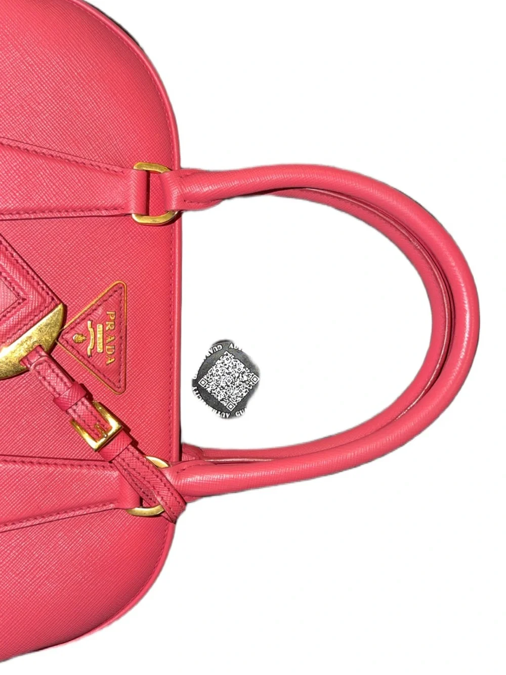 Prada Pink Saffiano Dome Tote with Matching Wallet